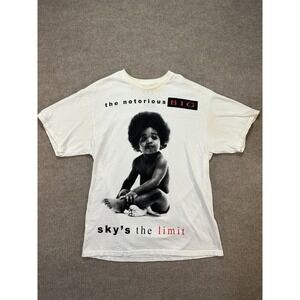 Vintage Brooklyn Mint T-Shirt Mens Large White Notorious B.I.G. Sky's The Limit